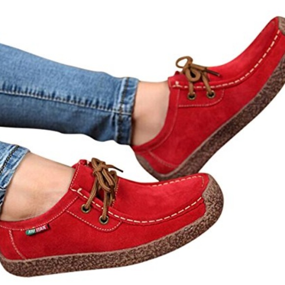 XIUXIAN Shoes - XIUXIAN WOMEN SNAIL CASUAL LACE UP FLAT SNEAKER 39